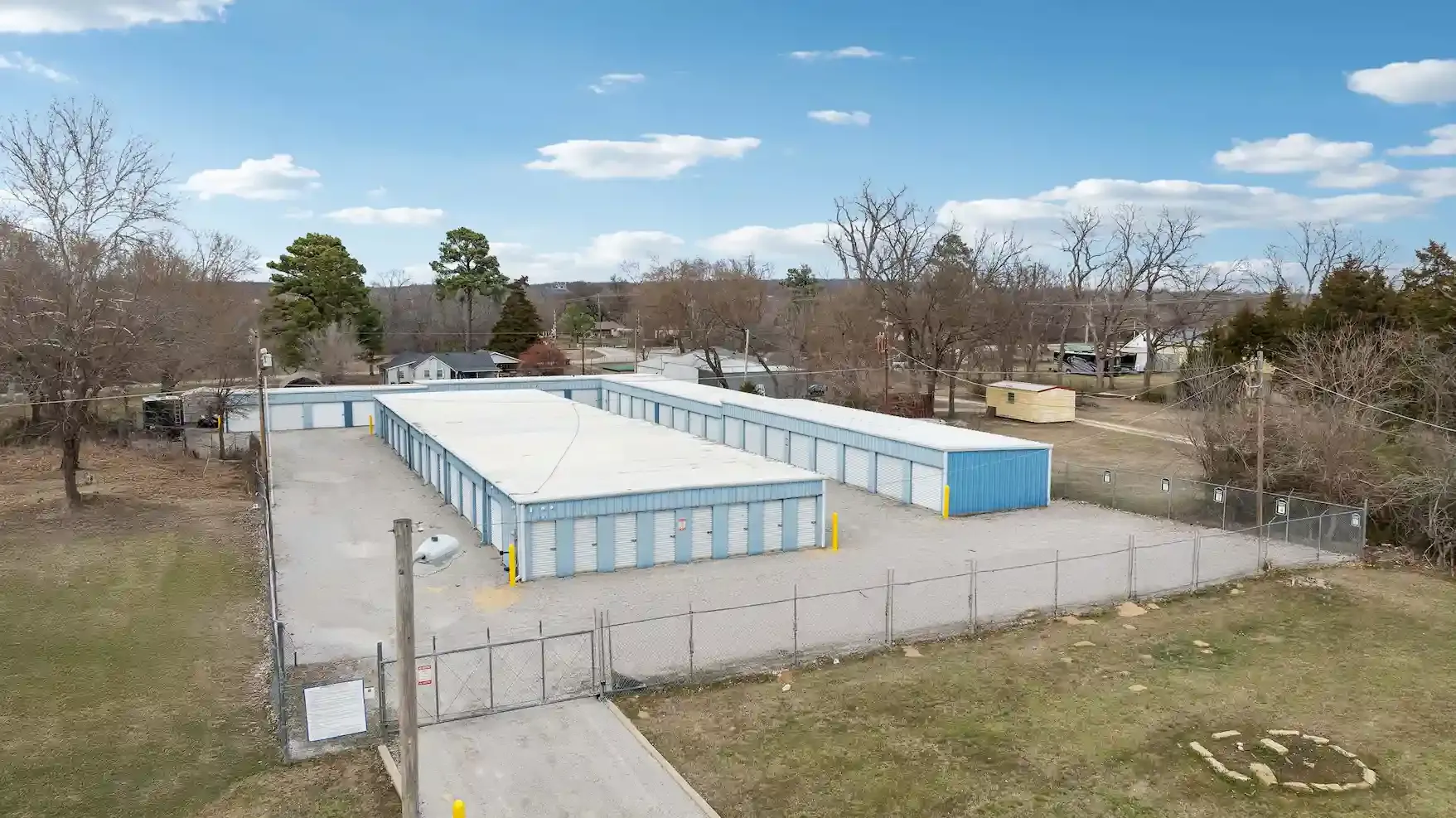 Aerial storage facility exterior