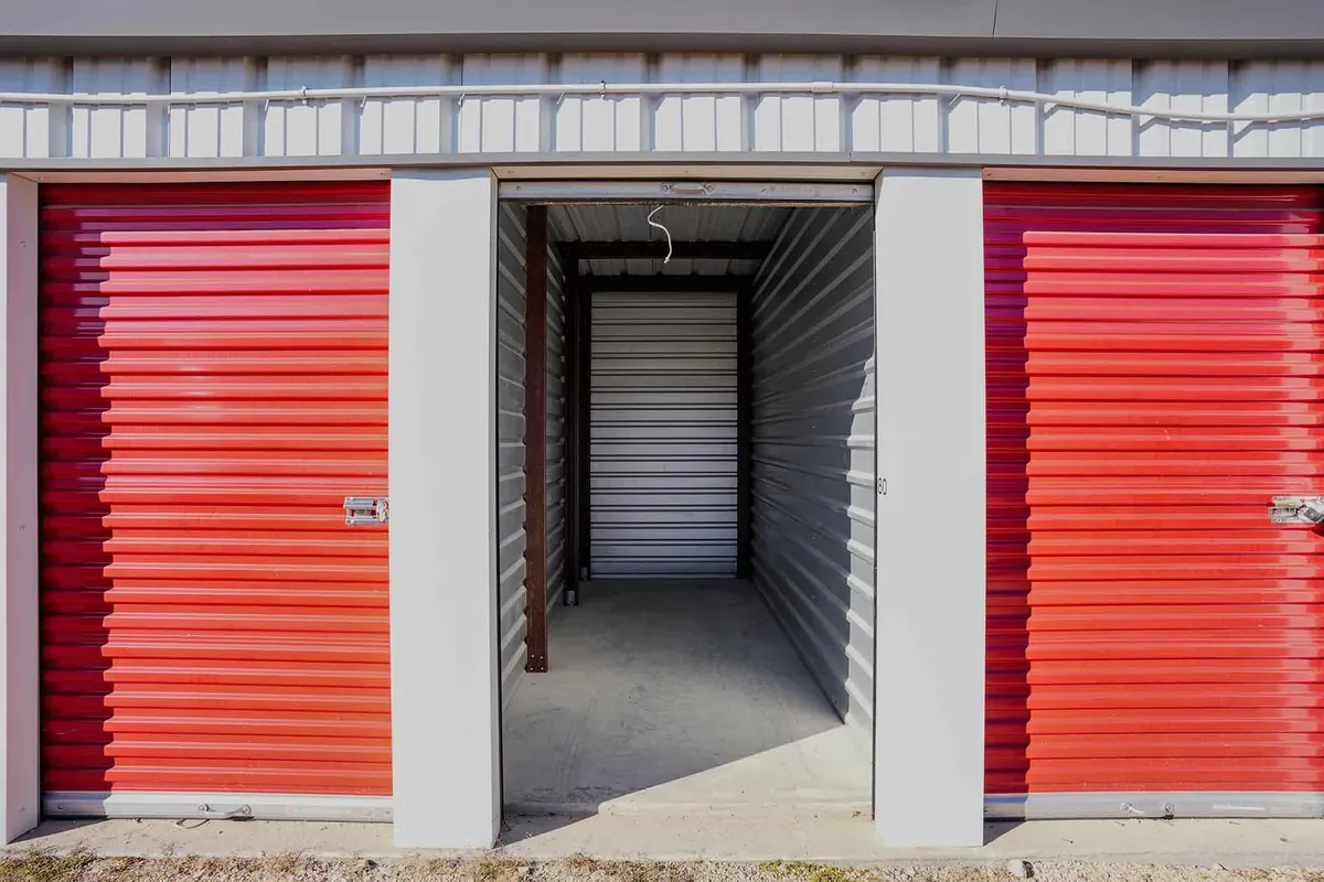 open small storage unit door