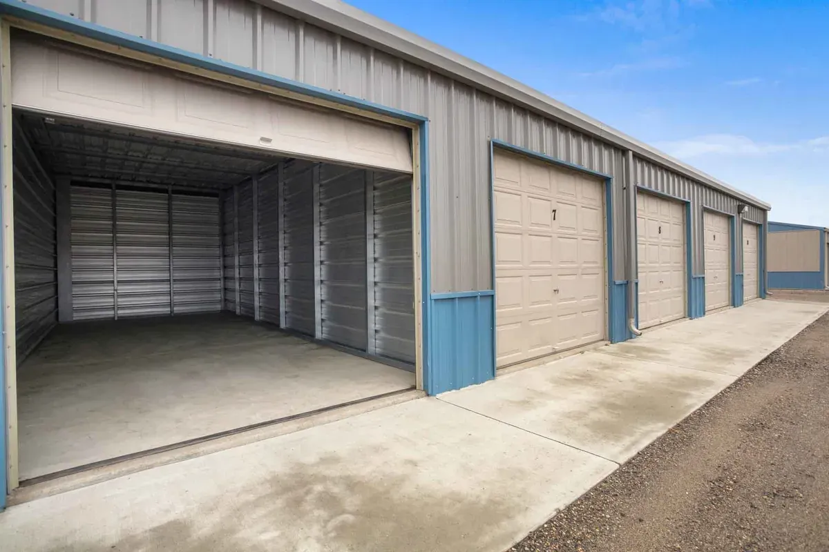 open storage unit door