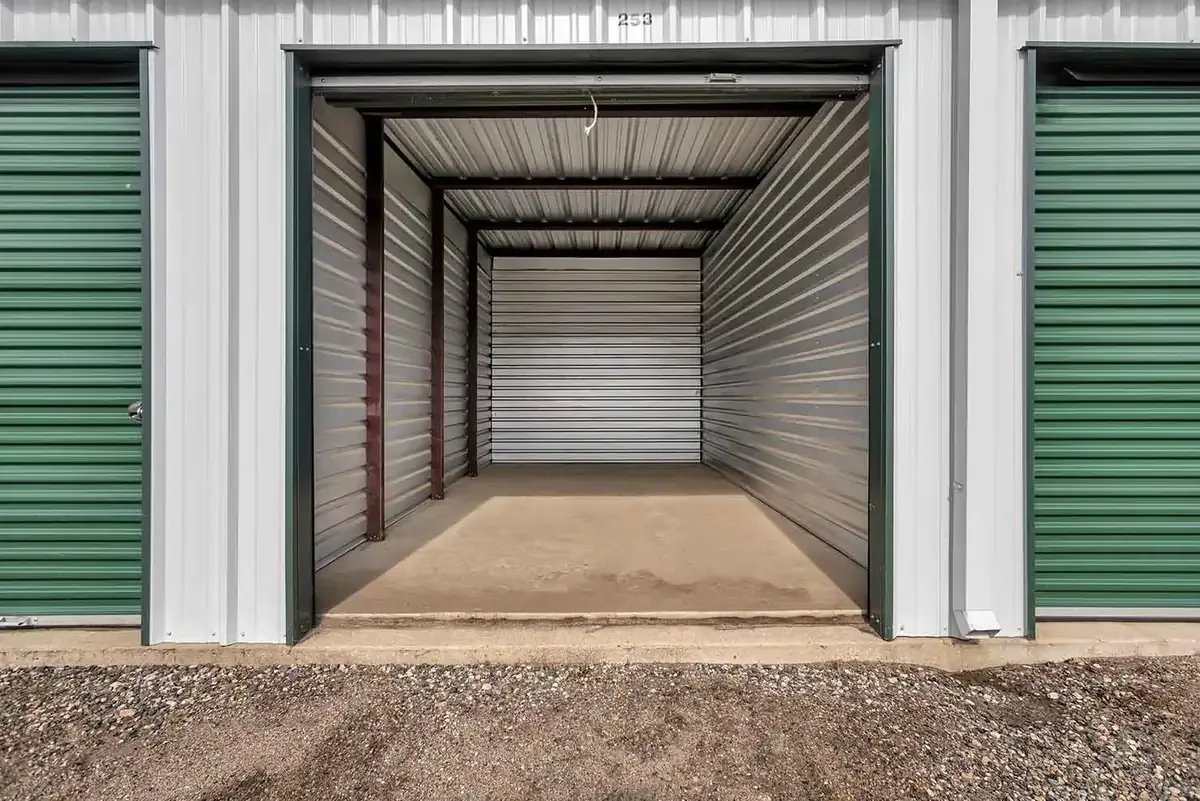inside open storage unit