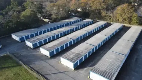 Professional self storage location with clear signage