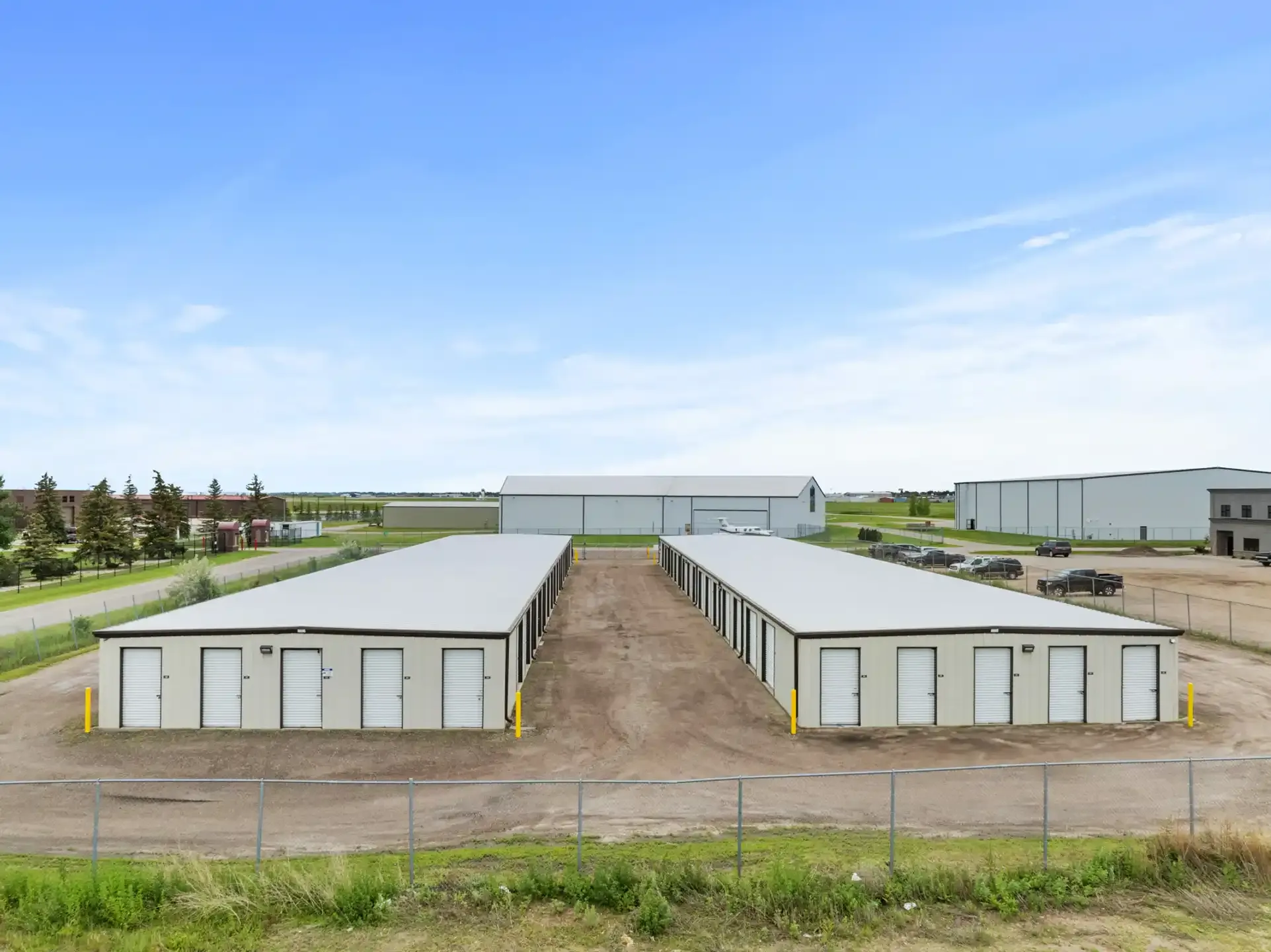 Above view of storage facility 