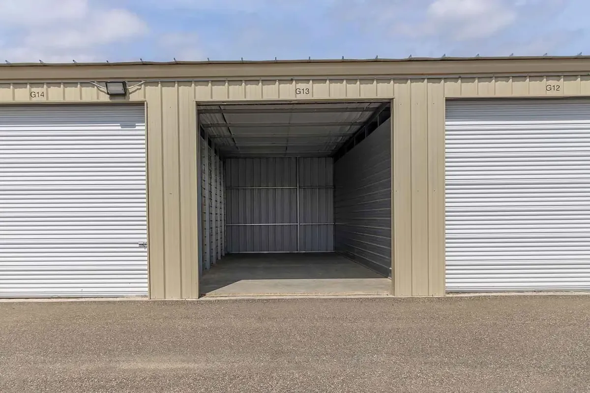 open storage unit door