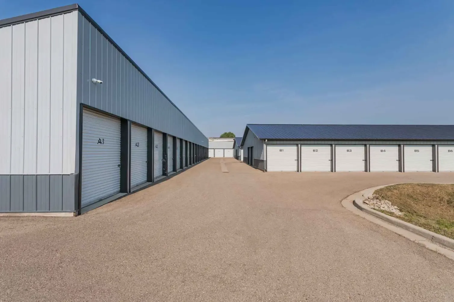 Two storage unit buildings.