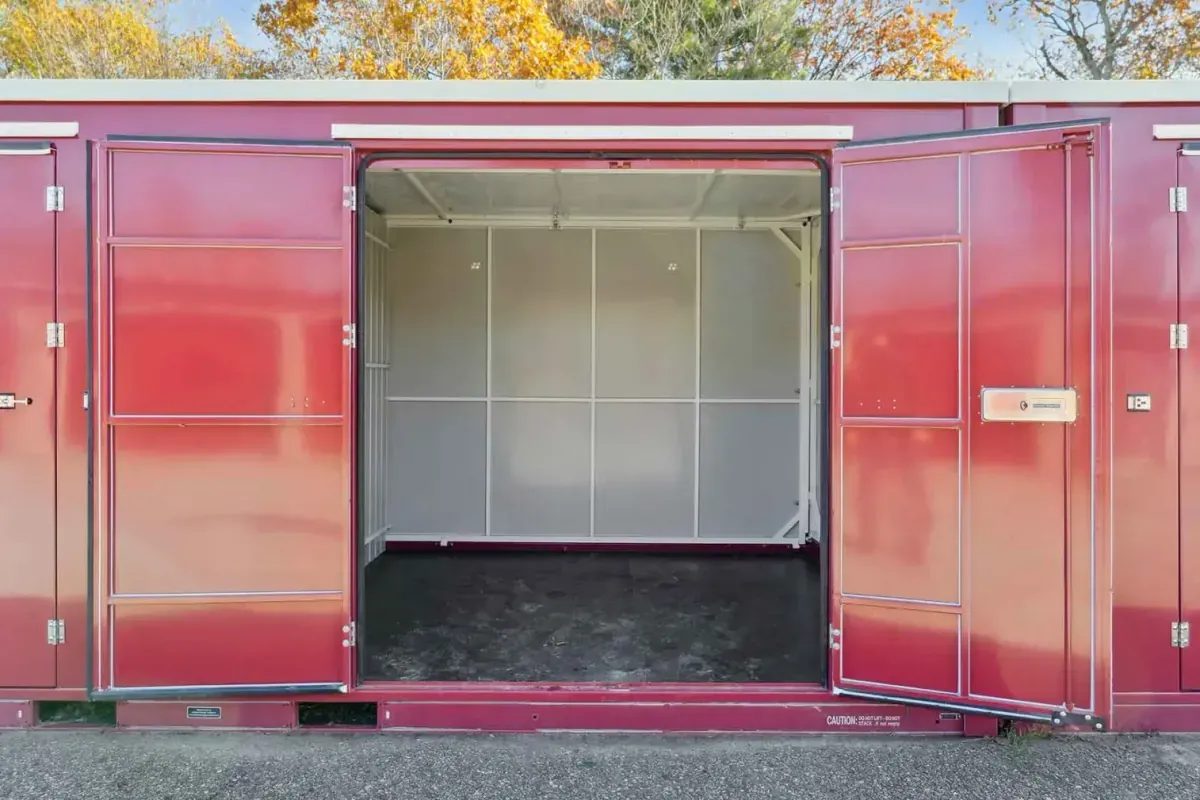 Interior of a small storage unit.