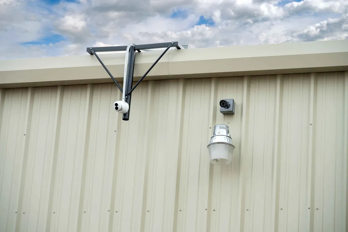 security camera and facility light