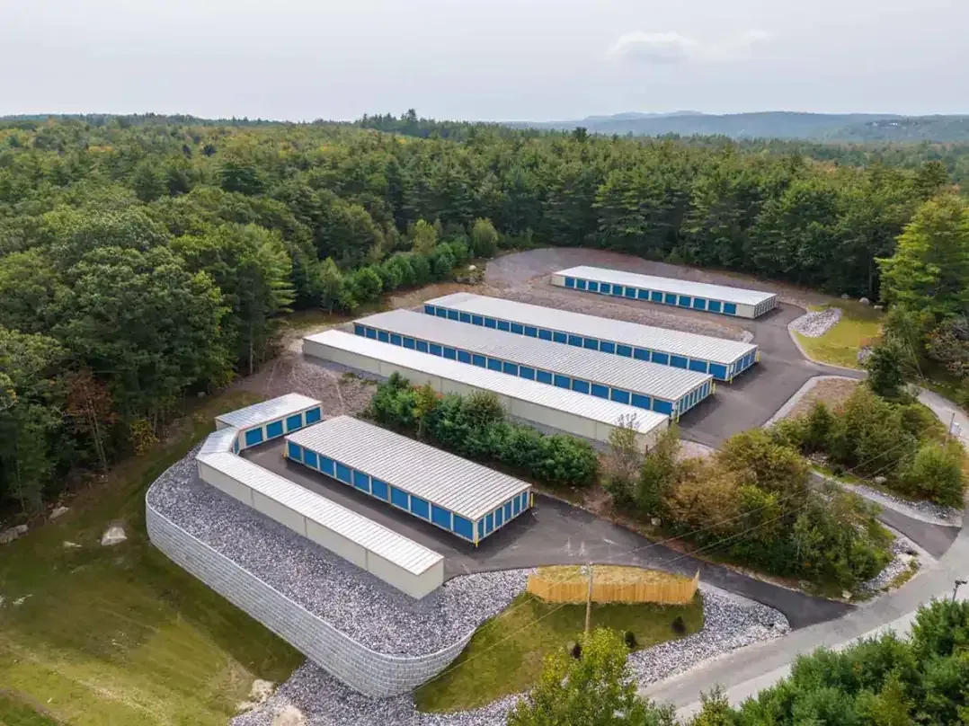 Above view of storage facility 