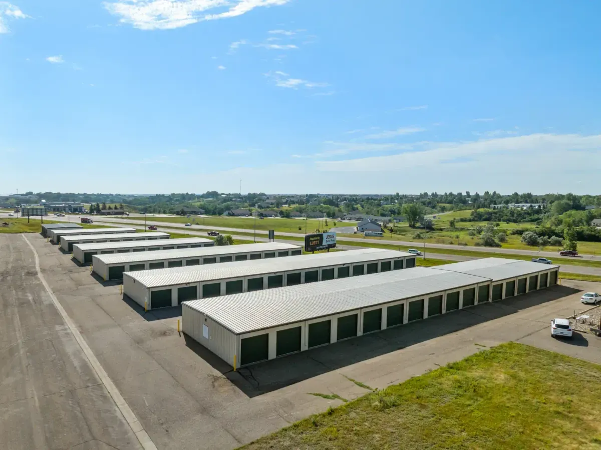 Above view of storage facility 