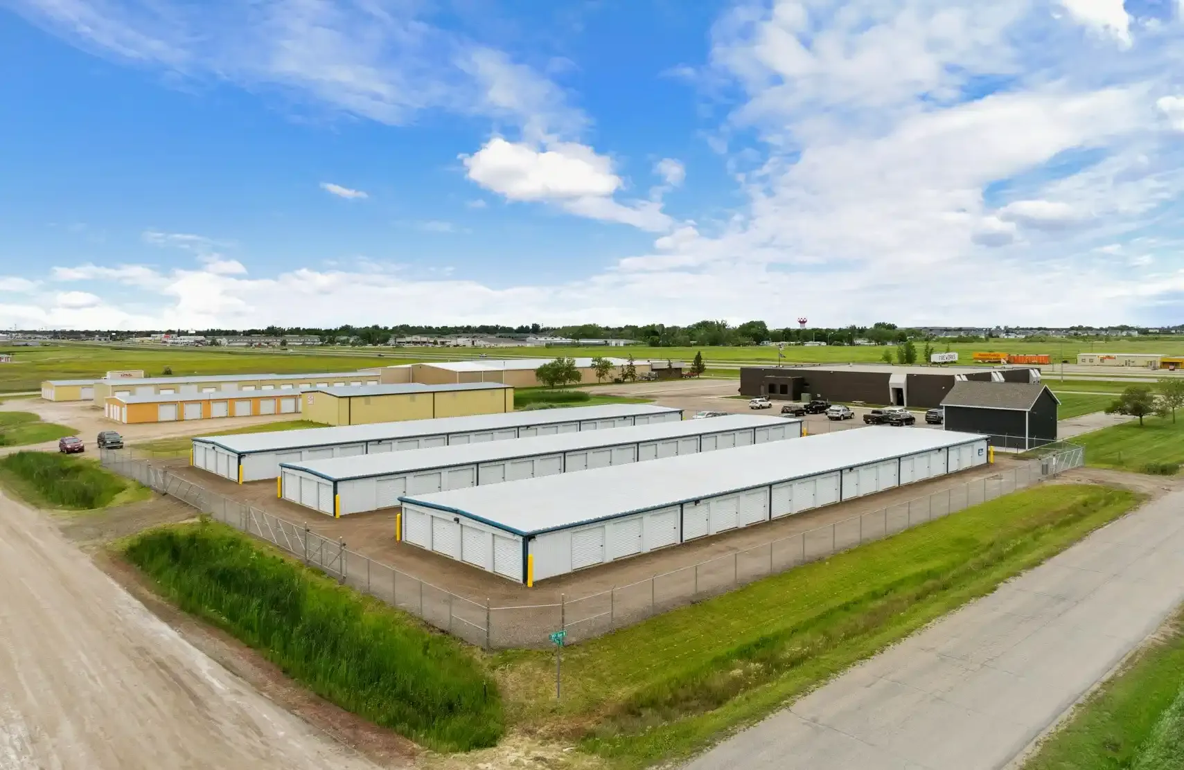 Above view of storage facility 