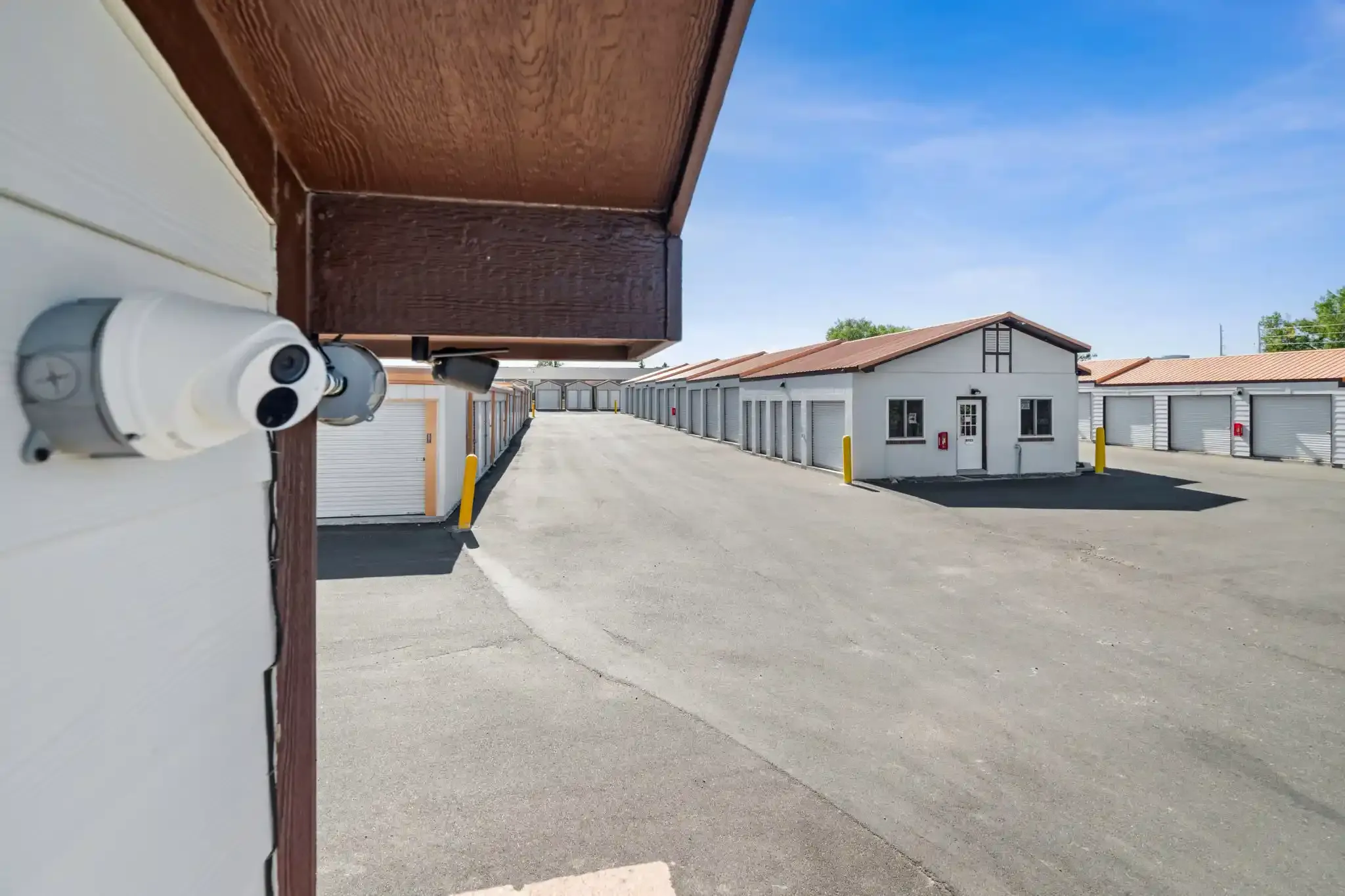 security camera on wall