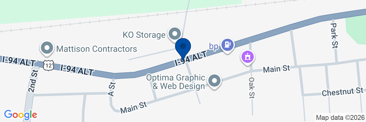 Map showing facility locations