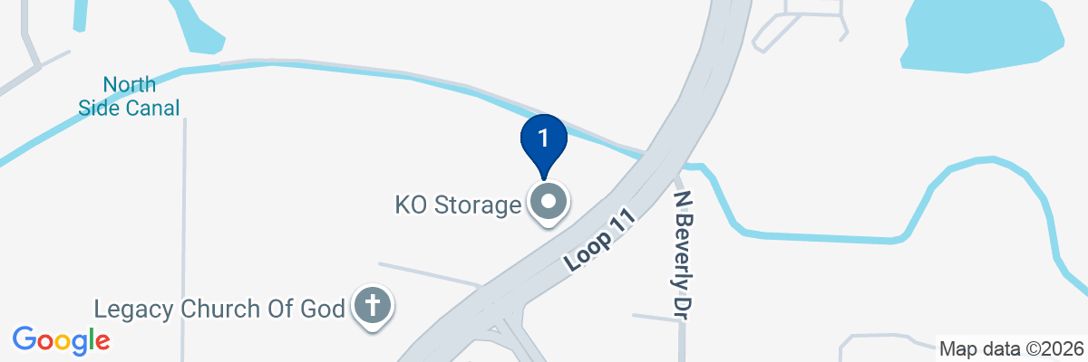Map showing facility locations
