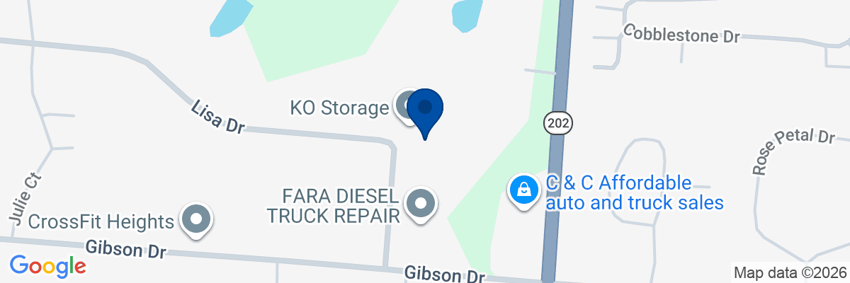Map showing facility locations