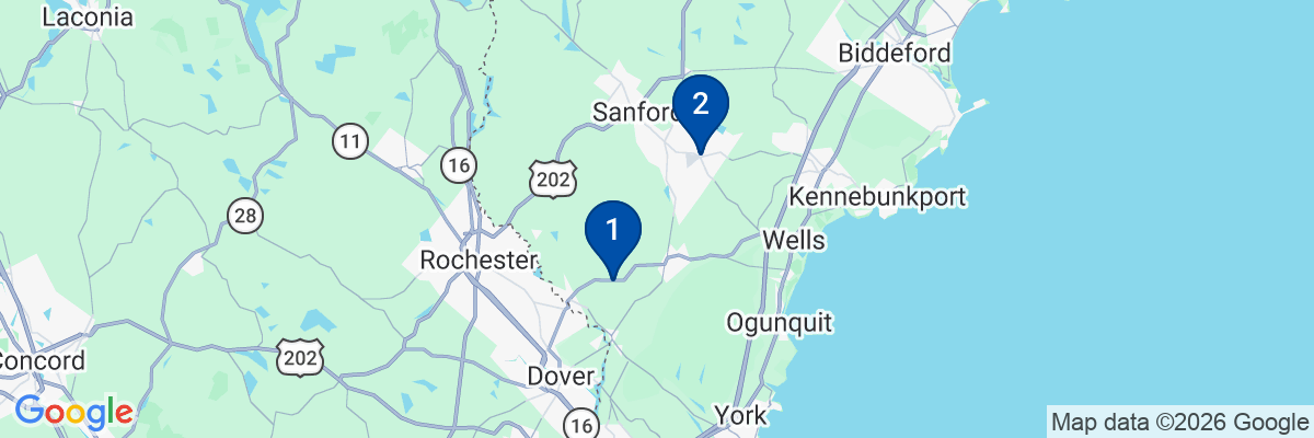 Map showing facility locations