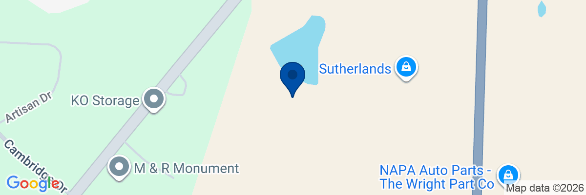 Map showing facility locations