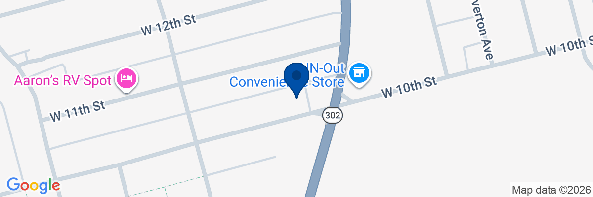 Map showing facility locations