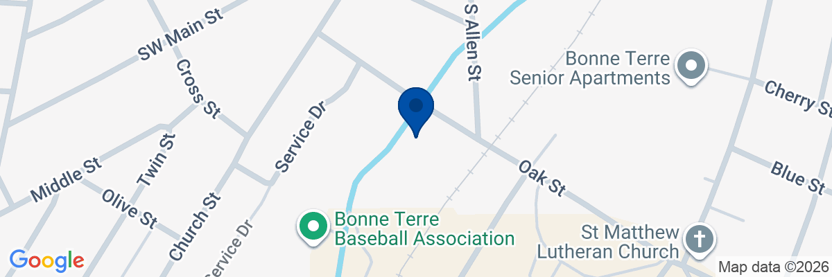 Map showing facility locations