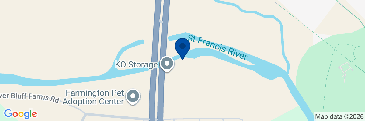 Map showing facility locations