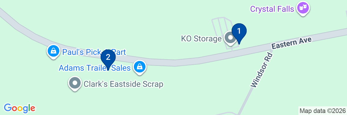Map showing facility locations