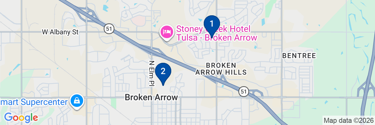 Map showing facility locations