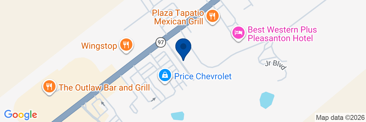 Map showing facility locations