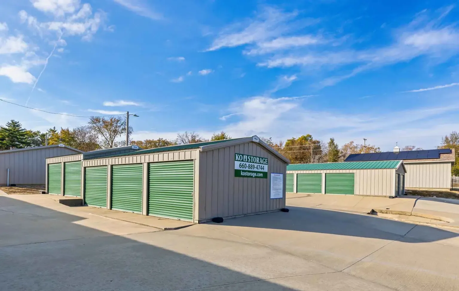 Drive up units at KO Self Storage