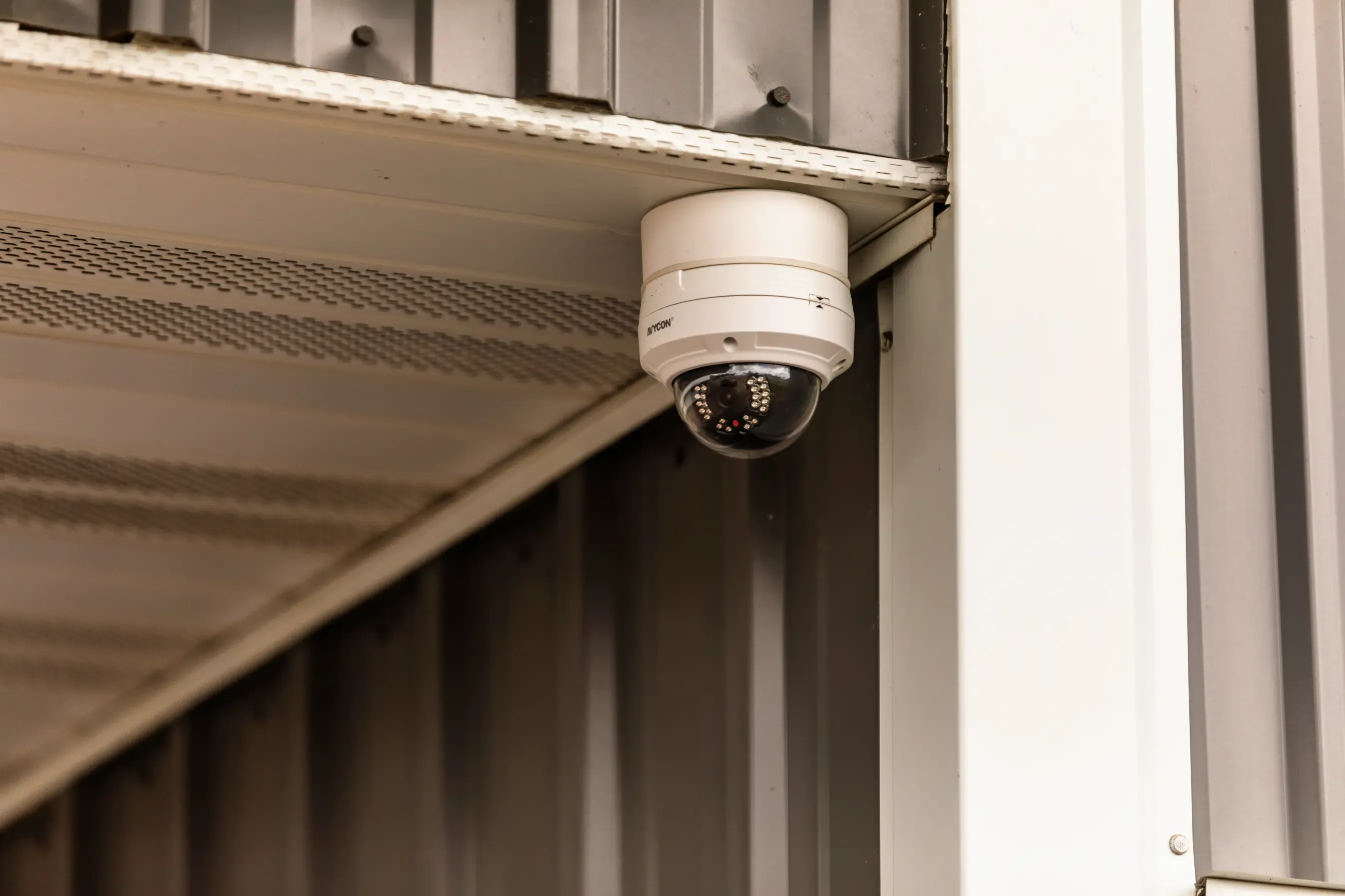 A security camera in a unit.