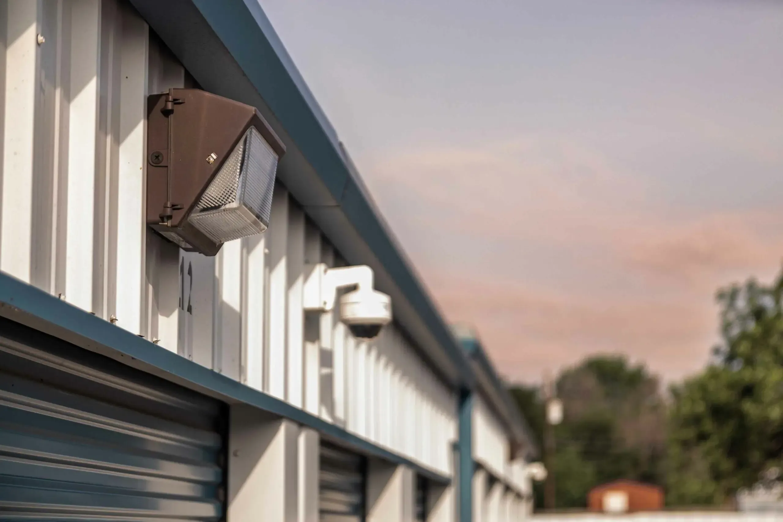 Bright floodlight at KO Storage