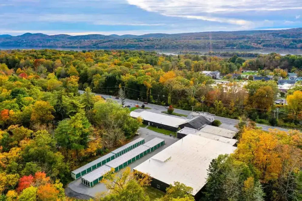 Above view of storage facility 