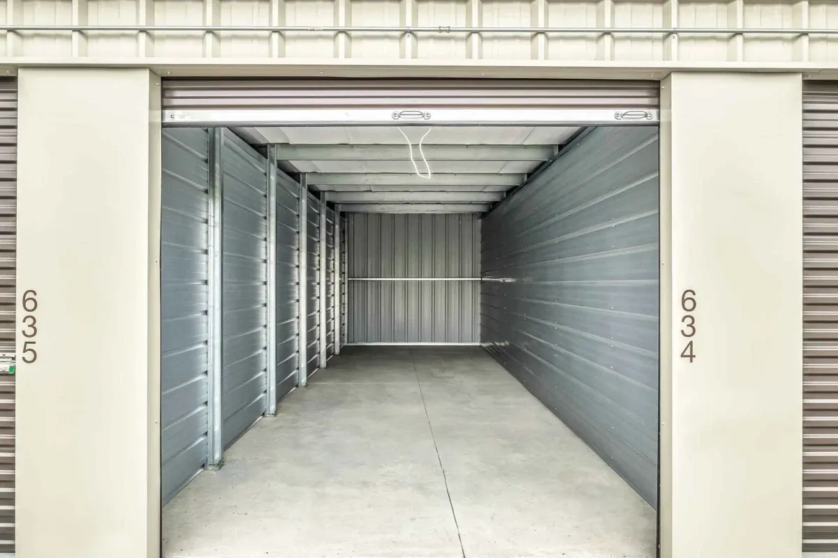 Inside of a storage unit at KO Storage