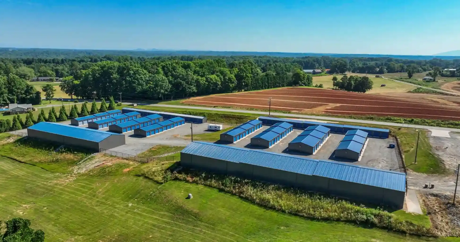 Above view of storage facility