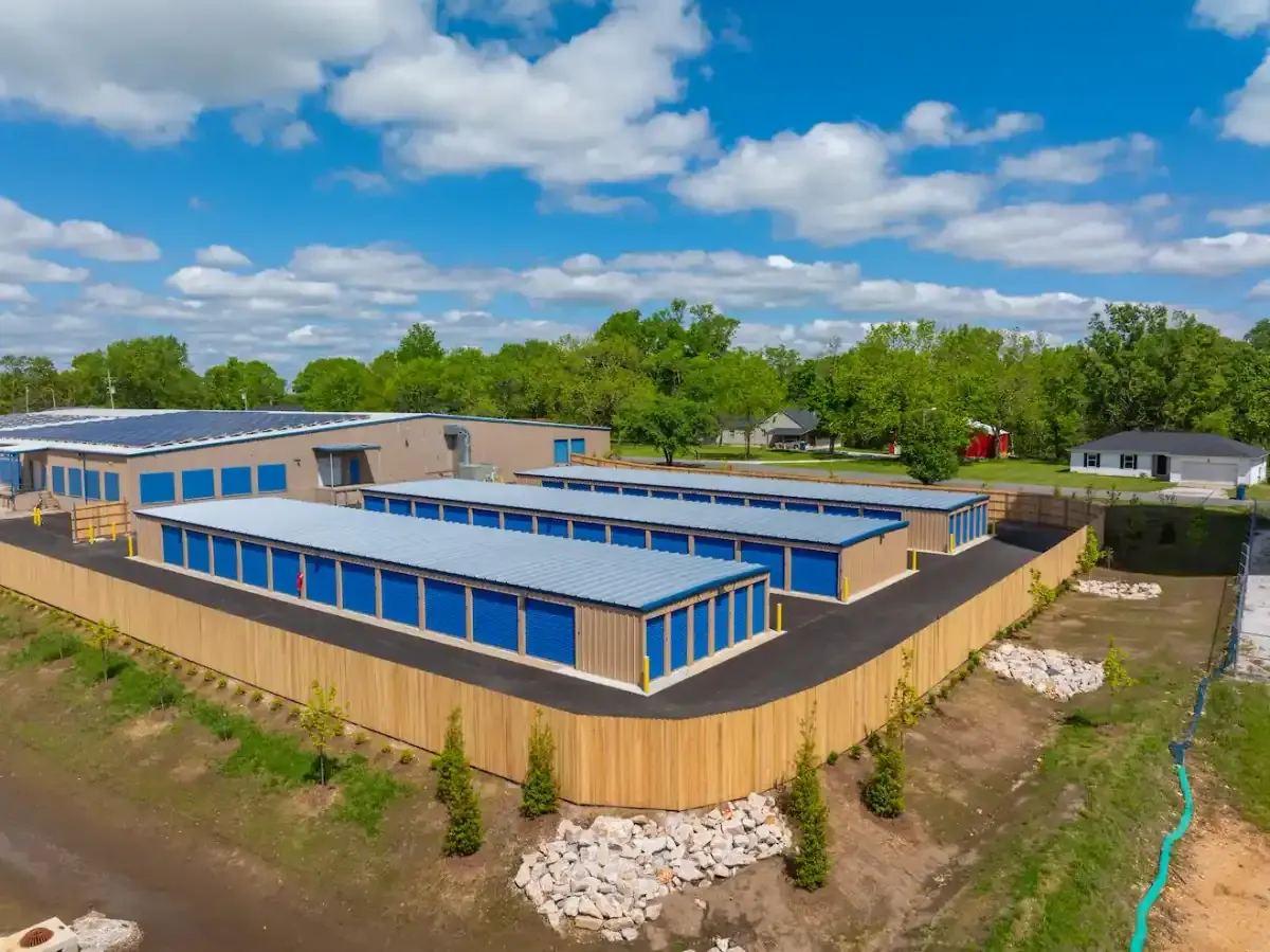 Above view of storage facility 