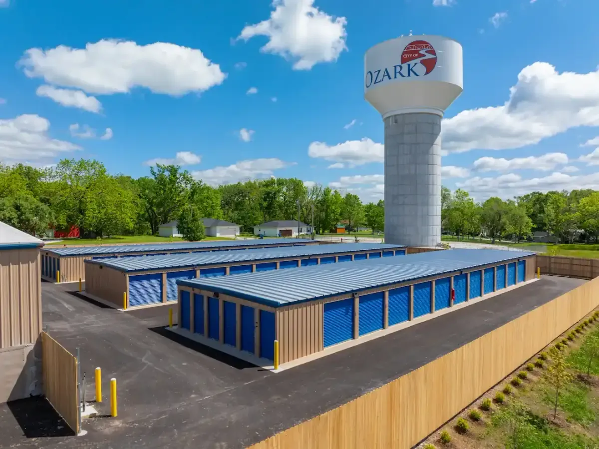 Above view of storage facility 