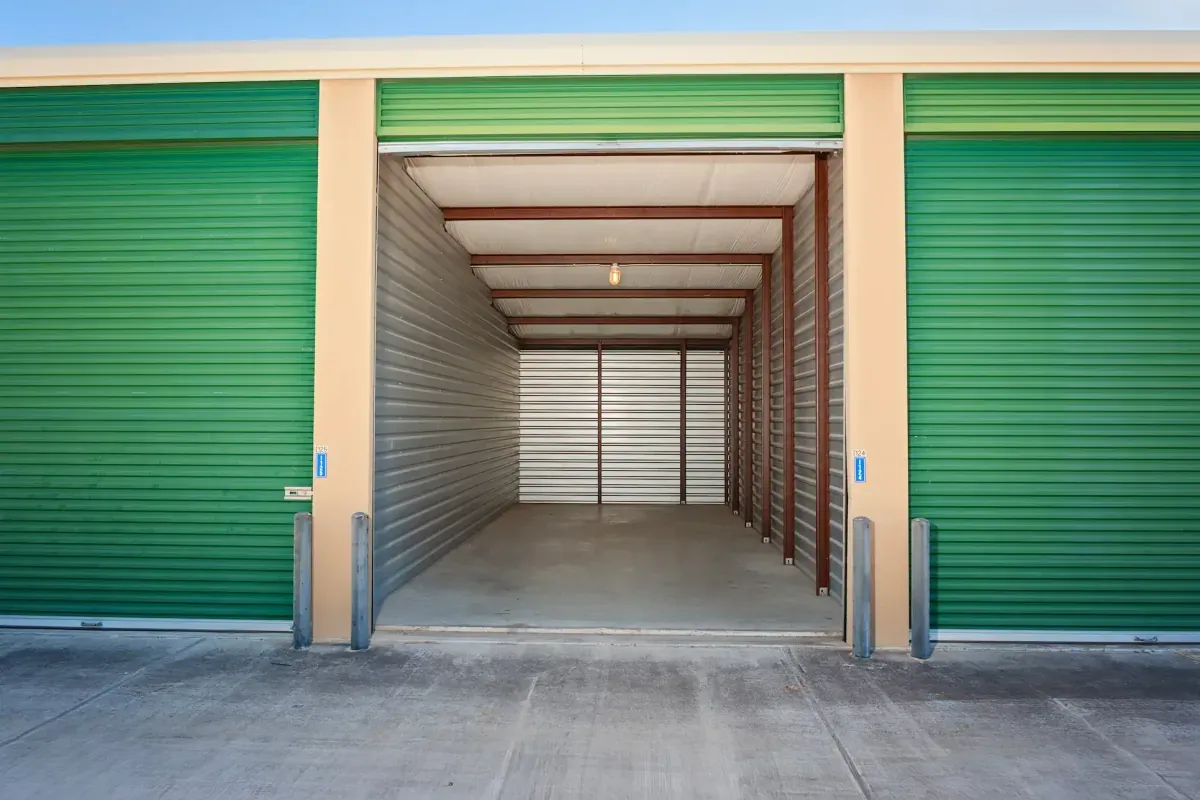 open storage unit door