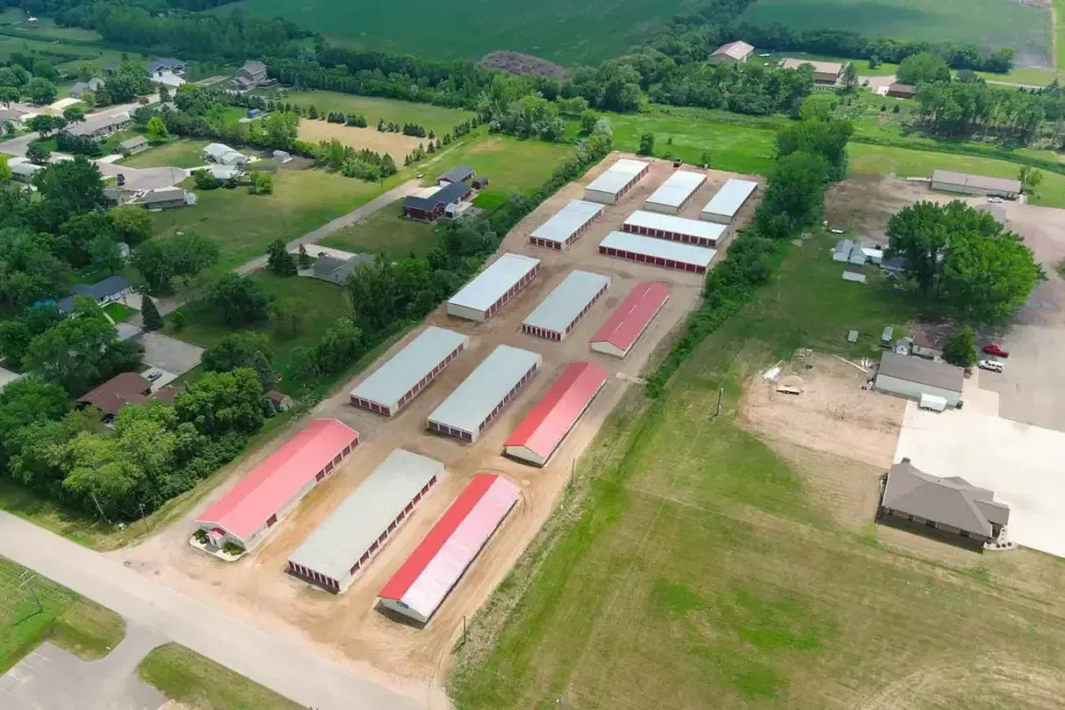 Above view of storage facility 
