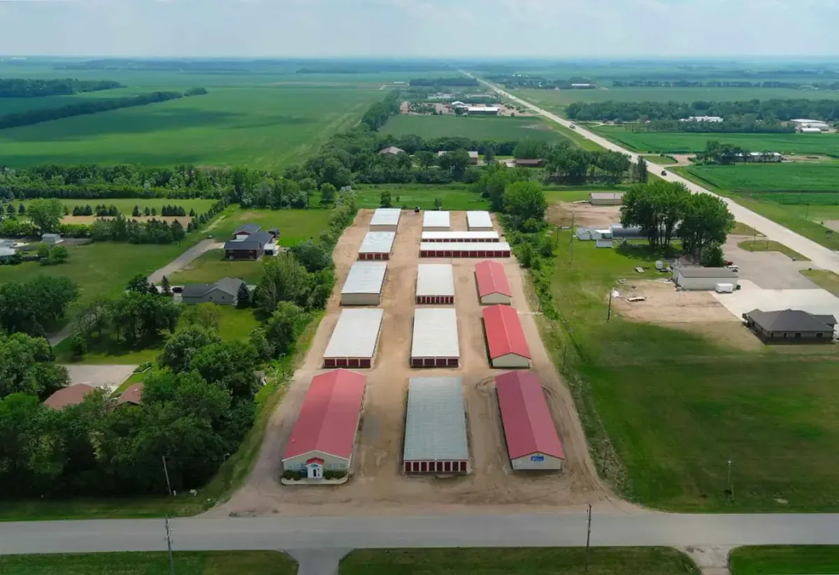 Above view of storage facility 