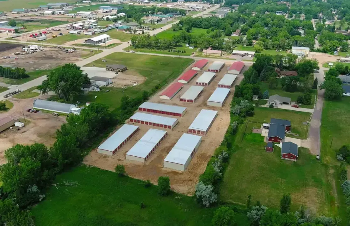 Above view of storage facility 
