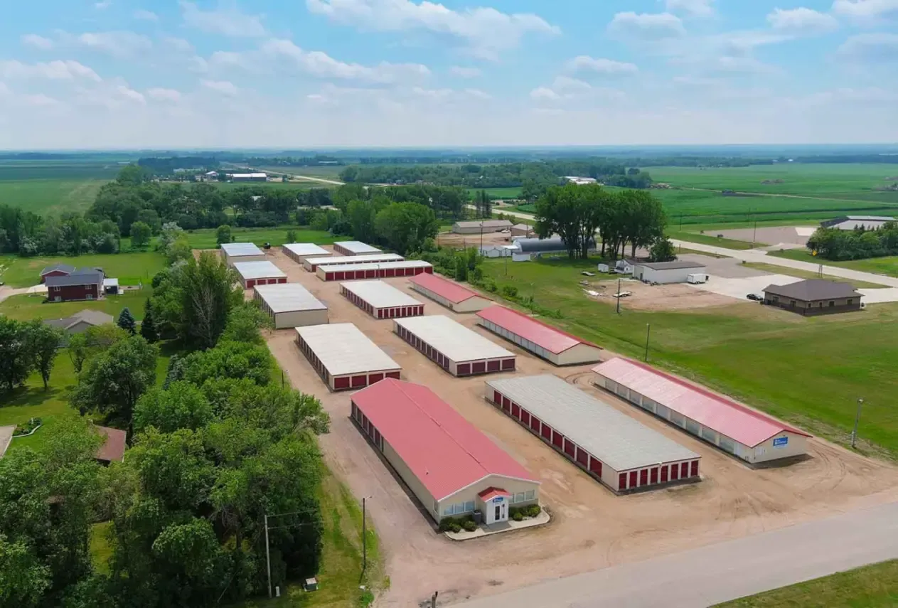 Above view of storage facility 