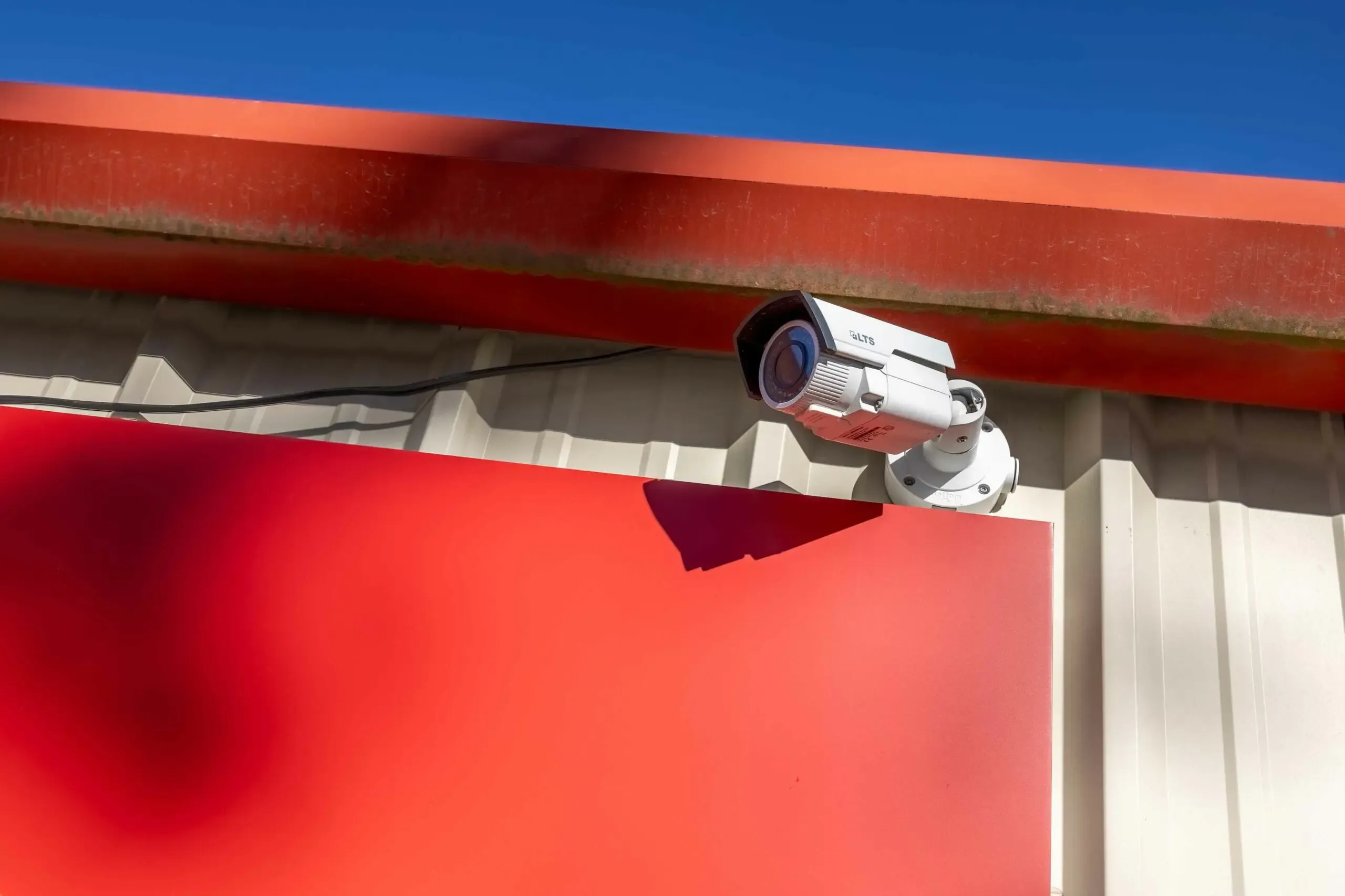 Security camera on a unit building.