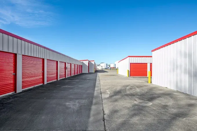 Multiple storage unit buildings.