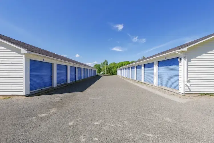 A row of storage units.