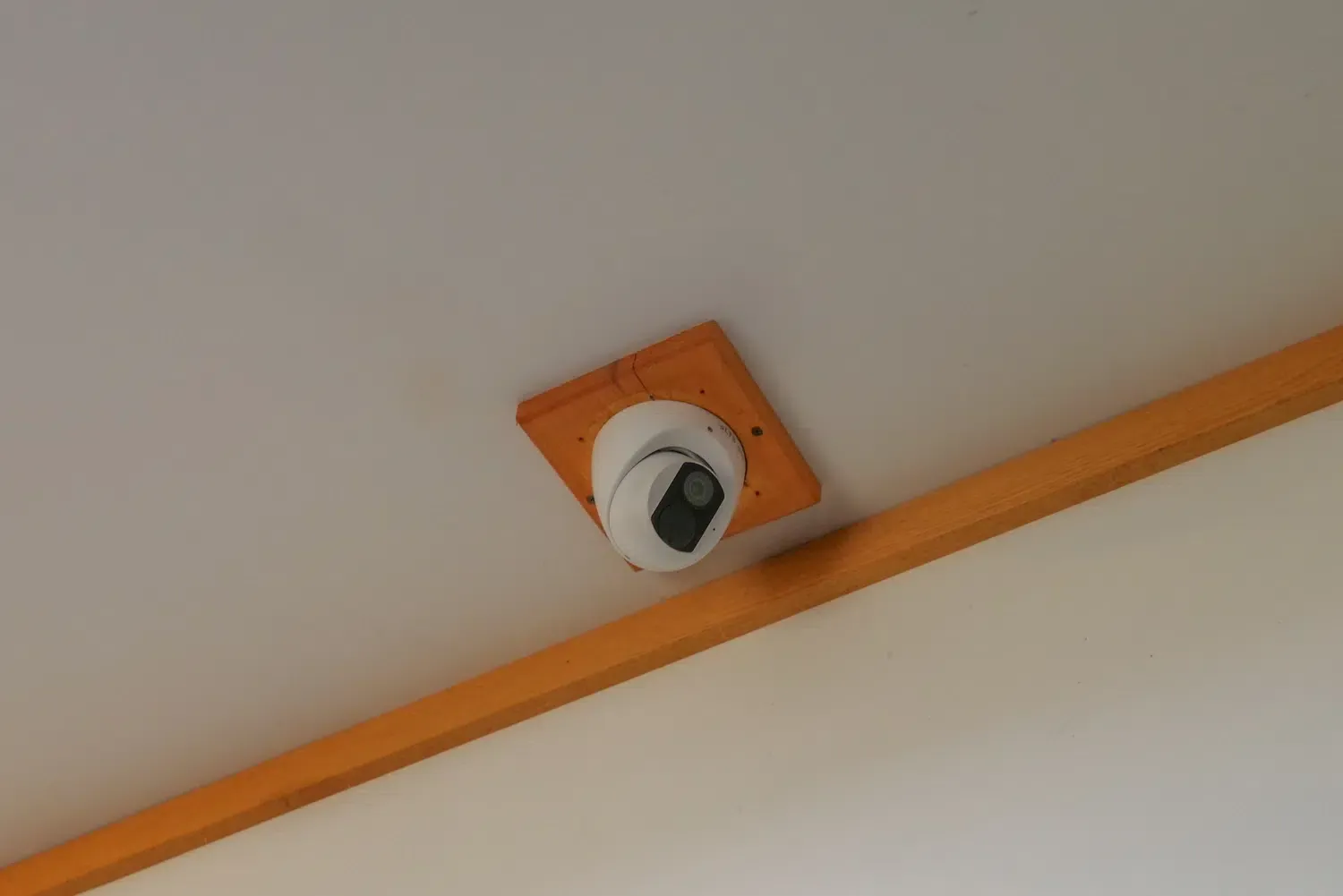 A security camera on the ceiling.
