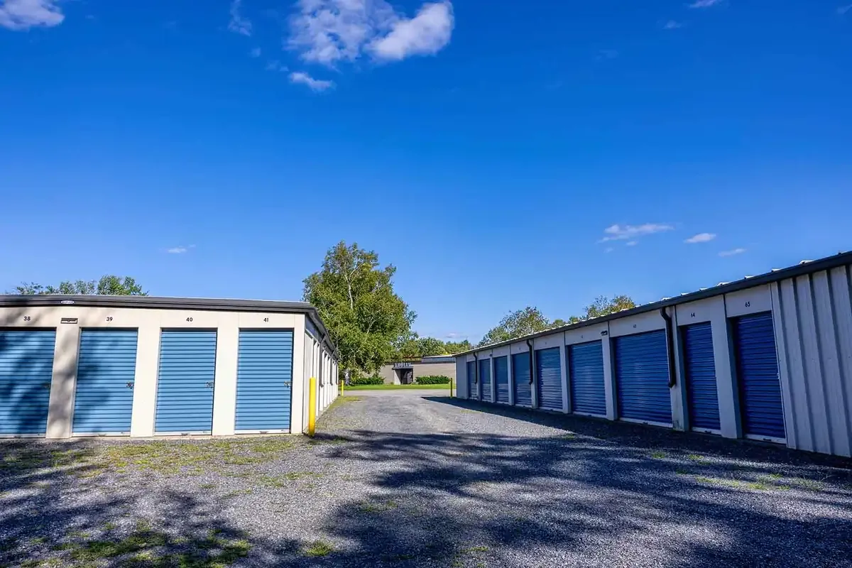 Edge of a storage unit building.