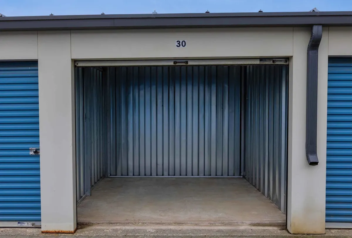 Interior of storage unit 30.