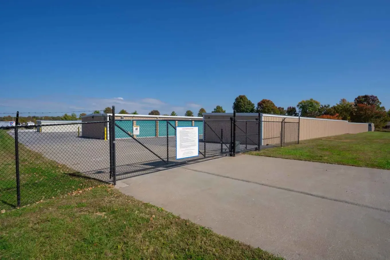 The gate at the Springfield Farm Road facility.