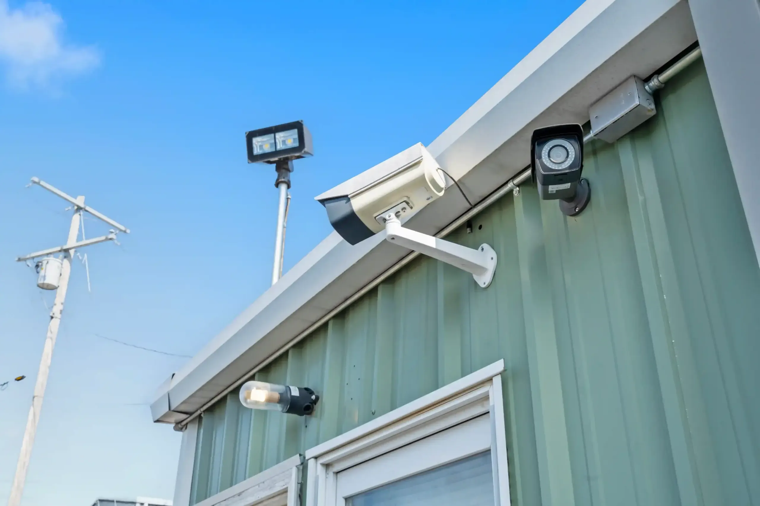 A security camera at the facility office.