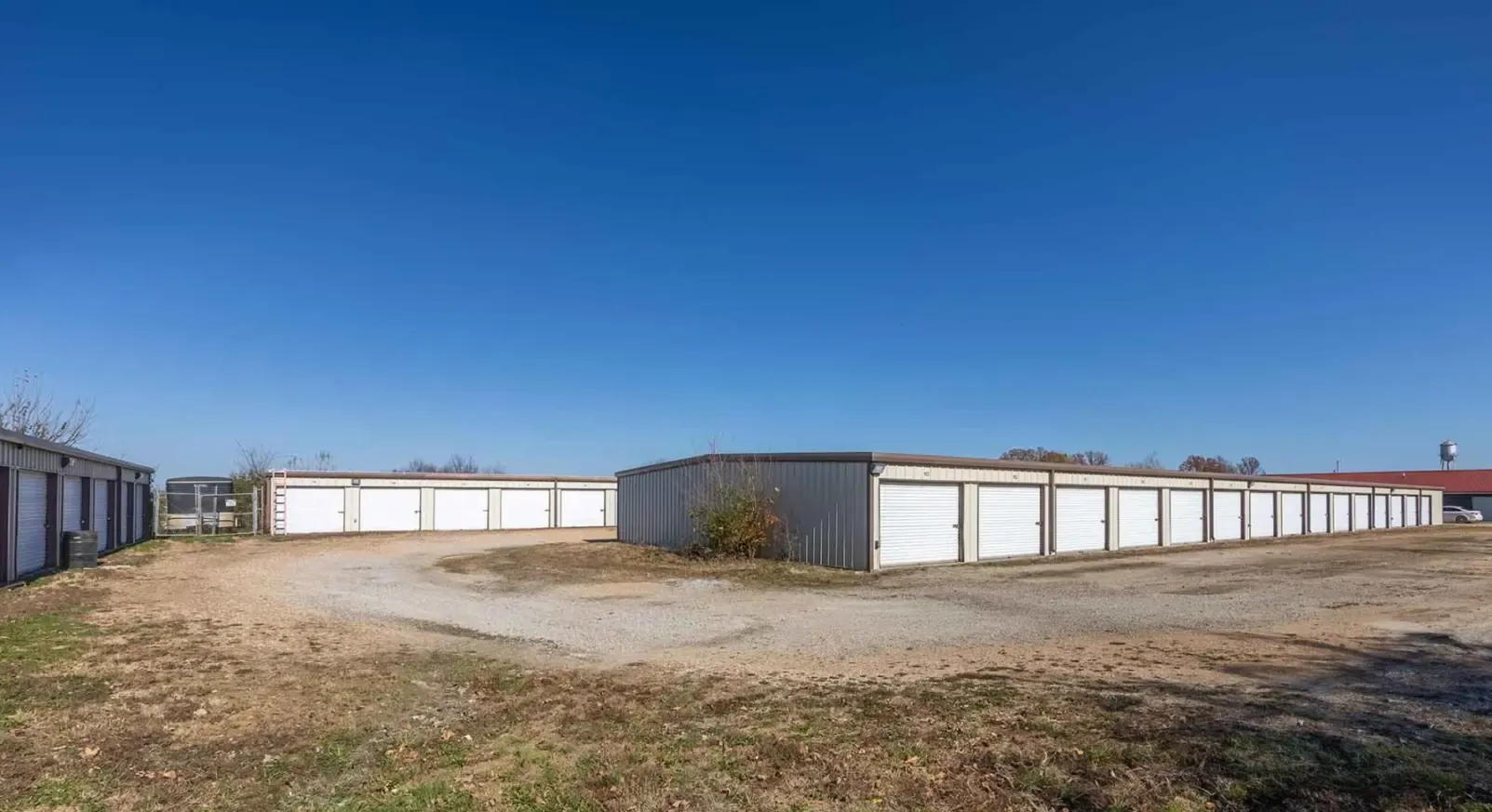 Two storage unit buildings.