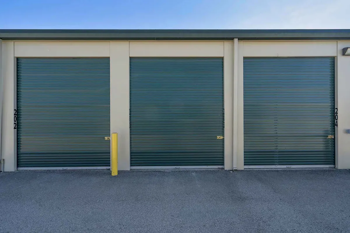 Head-on look at three storage units