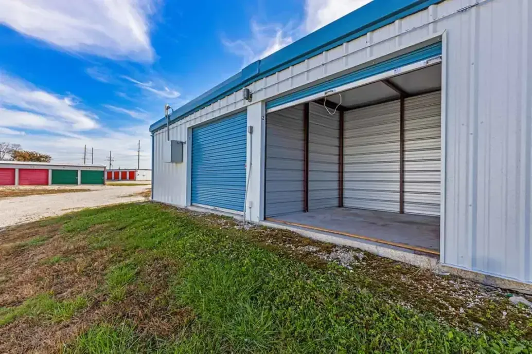 An open small storage unit.