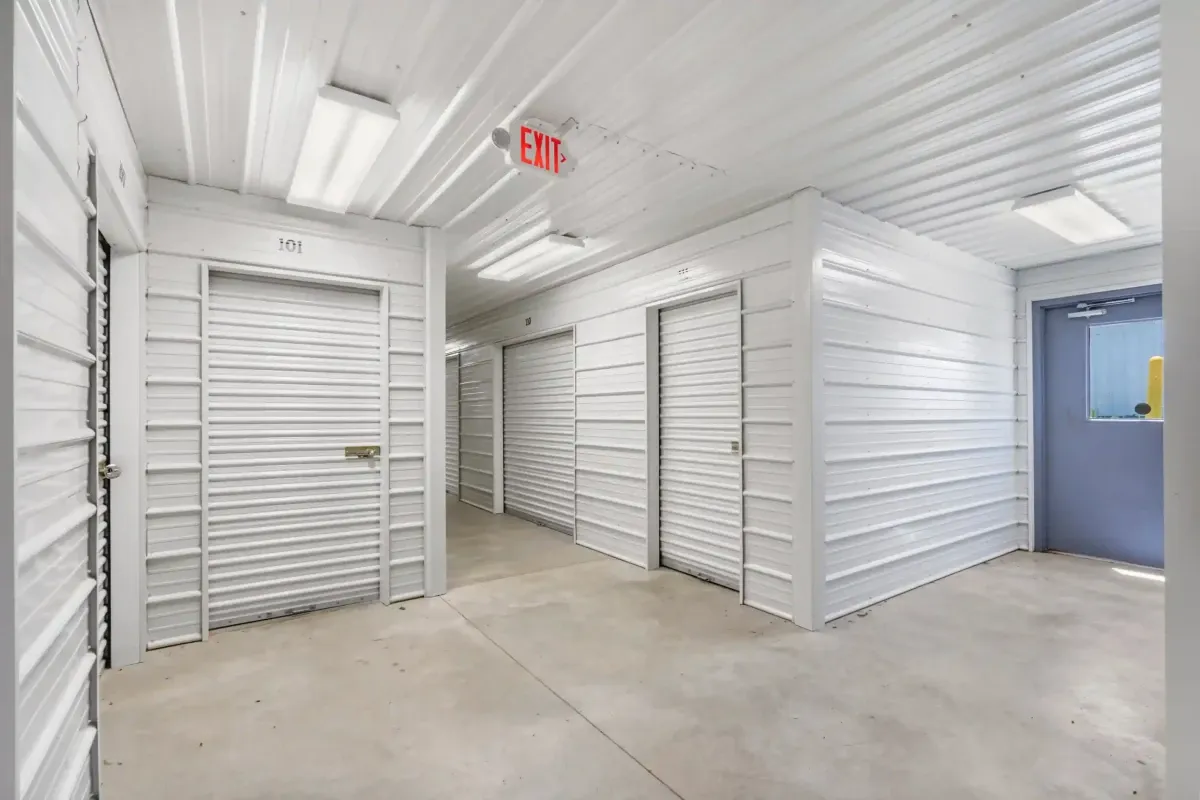Three interior storage units.